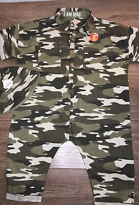 Alesha Dixon Girls Unisex Camouflage All in One With Bucket Hat  Age 3-4Yrs  NEW