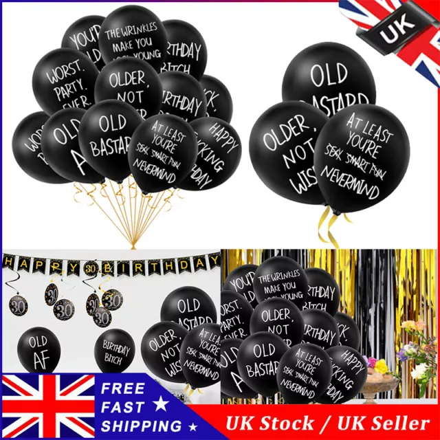 10Pc Rude Cute Abusive Balloons Funny Abusive Men Birthday Party Decor Offensive