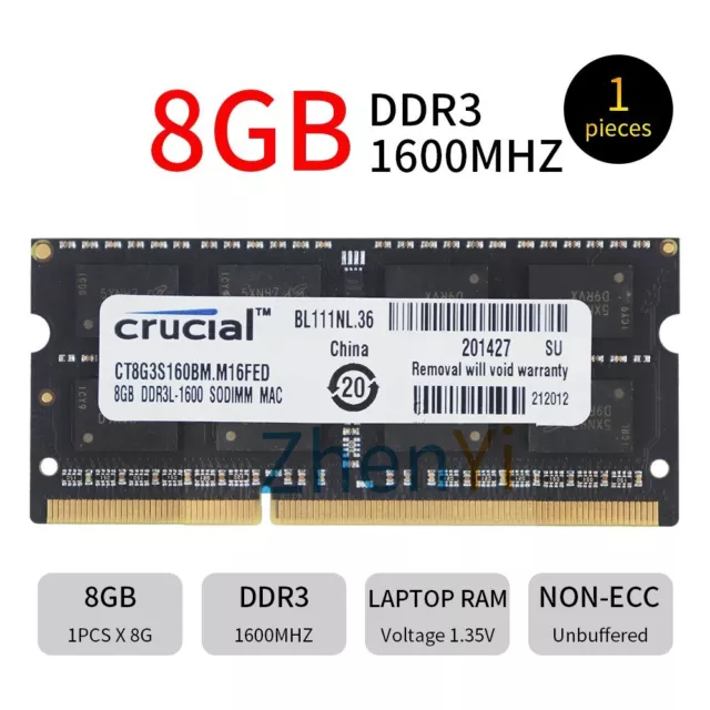 8Go (1x 8Go) Module SODIMM For Dell Inspiron 15 (3543) DDR3 Notebook Memory FR