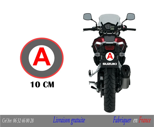 Autocollant Jeune Conducteur Disque A - Pour Voiture Et Moto - Statique (réutilisable)