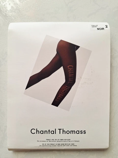 Collants Opaques Chantal Thomass 100 Deniers - Taille 3, Couleur Noir/gris, Neufs Avec étiquettes