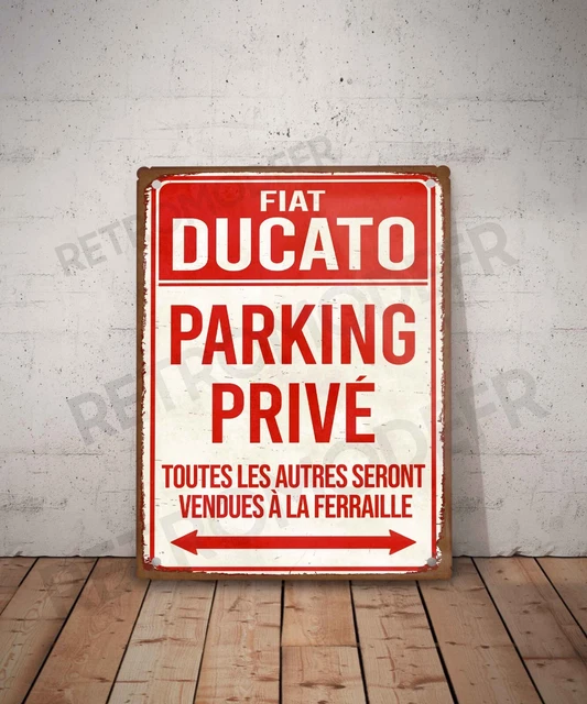 Enseigne Murale En Métal émaillé Fiat 30x40cm - Style Vintage Rétro, Fabrication Allemande