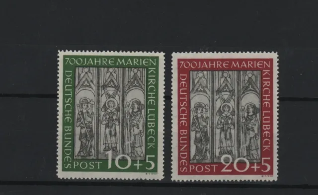 Germany BRD 1951  #Mi139-Mi140 MH  Marienkirche Stamps Very Fine