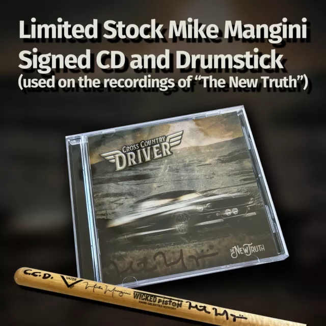 Mike Mangini Autographed drum stick and CD from Cross Country Driver