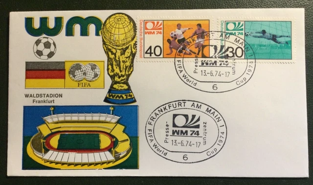 Timbre RFA Coupe Du Monde 1974 - Première édition Bonn, Oblitéré, Comme Neuf