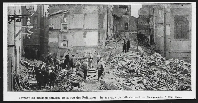 1926  --  Toulouse Maisons Ecrasees Eglise Dalbade Effondree .  3V091