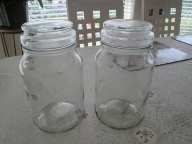 2 Per Lot Washed MOCCONA JARS , Empty 400g coffee size, Extra Large -Storage Jar