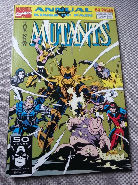The New Mutants Annual 7 Marvel Comics 1991 Kings of Pain Part 1