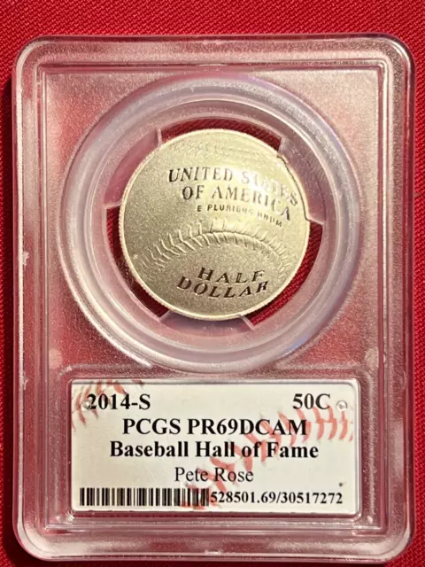 2014-S PETE ROSE Signed Baseball Hall of Fame Proof Half Dollar š„PCGS PR69 DCAM 2014-S PETE ROSE Signed Baseball Hall of Fame Proof Half Dollar š„PCGS PR69 DCAM