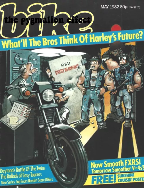 Bike Magazine May 1982 - Harley Davidson FXRS Super Glide FX BMW R100RT Daytona