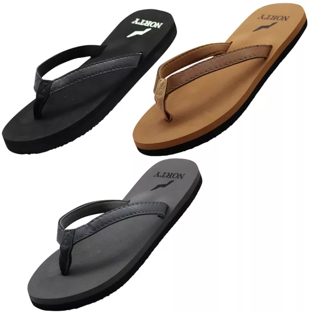 Norty Women's Soft Cushioned Footbed Flip Flop Thong Sandal - 3 Colors Available
