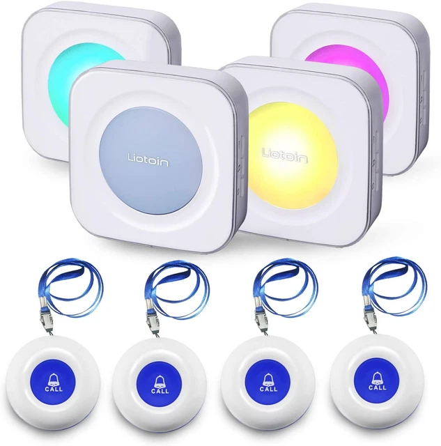 Wireless Caregiver Pager Call Button Nurse Alert System Call Bell for Home/Elder