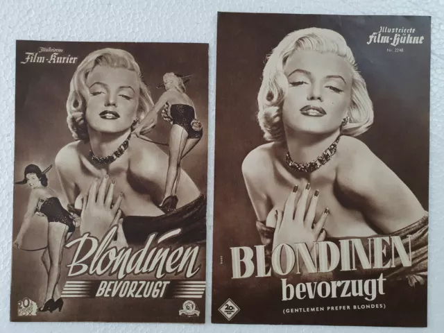 2 Vintage 1954 German Gentlemen Prefer Blondes Programs. Marilyn Monroe, Russell