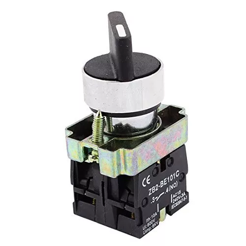 22mm Latching 2 NO Three 3-Position Rotary Selector Select Switch ZB2-BE101C