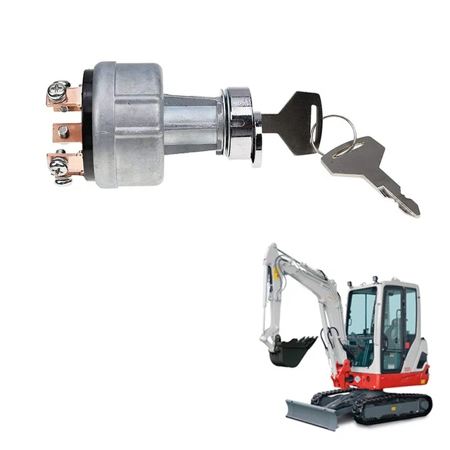 1700100023 1700100052 H806 Ignition Switch with 2 Keys for Takeuchi9109