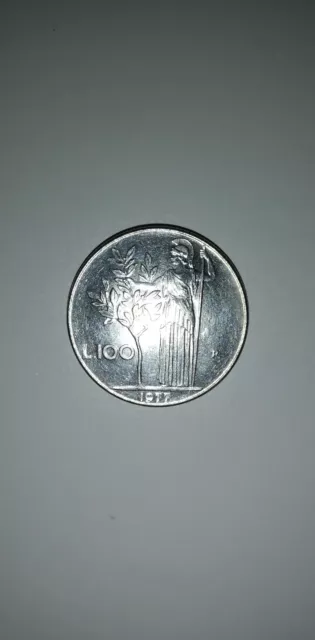 Münze *100 Italienische Lire* von 1977 - Prägung "R" / Italien 2