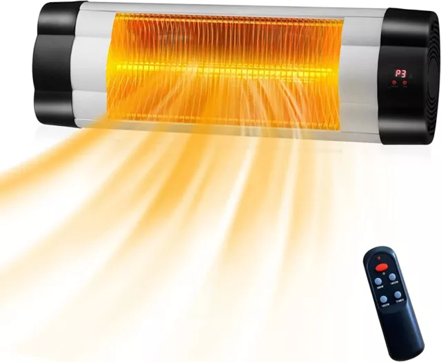 Heizstrahler 1500W Wärmestrahler Wandstrahler Infrarotstrahler Heizgerät Timer