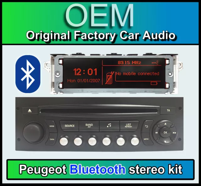 Peugeot 207 Bluetooth Radio Aux USB mit Display Und Mikrofon