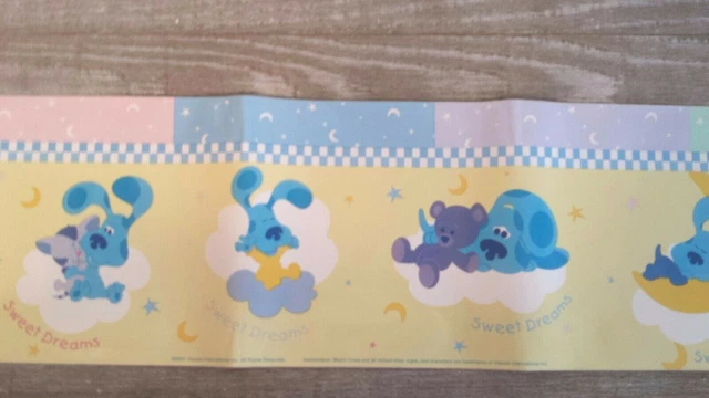 Blues Clues Nubes Wall Border Roll Personajes Peeling & Stick Nuevo En Paquete