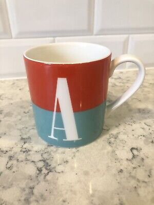 Kate Spade Lenox Wickford Initial Monogram Coffee Mug Tea Cup - RARE “A”