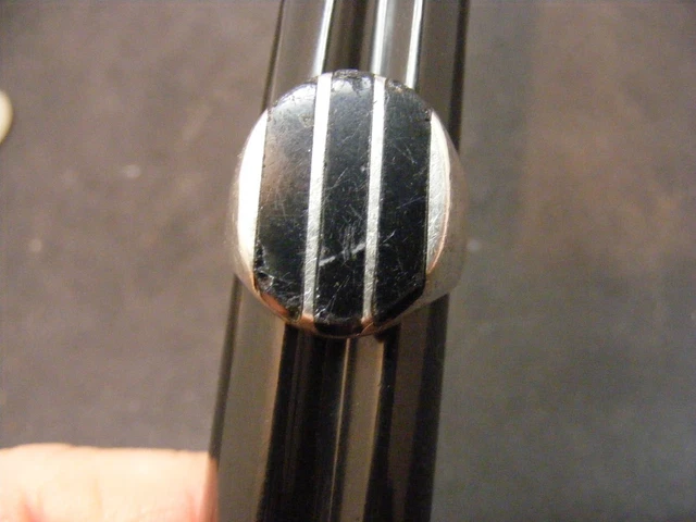 Sterling Silver  black Onyx Taxco Ring