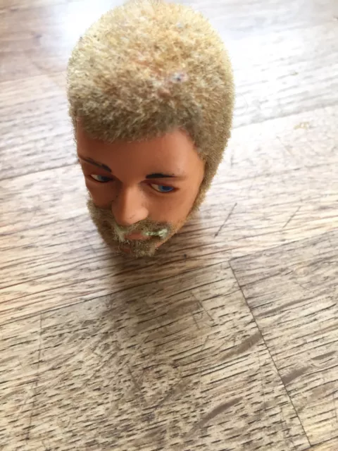 Vintage action man original Head With Flock Hair Eagle Eye “3