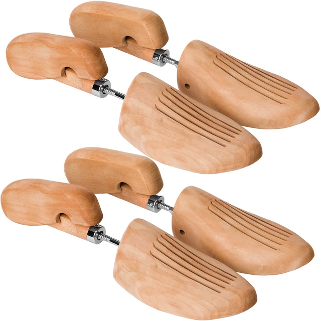 2 Paires Embauchoirs Bois de Lotus Formes à Chaussures EU Femme Homme réglable