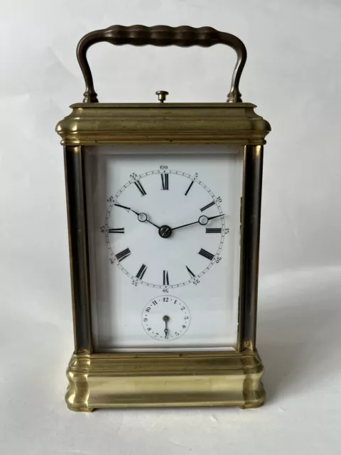 Rare Antique Gorge Case  Grand Sonnerie Carriage Clock On Bells With Alarm