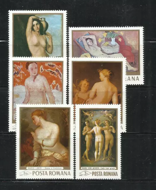 RUMANIA . Año: 1969. Tema: ARTE. PINTURAS. DESNUDOS.