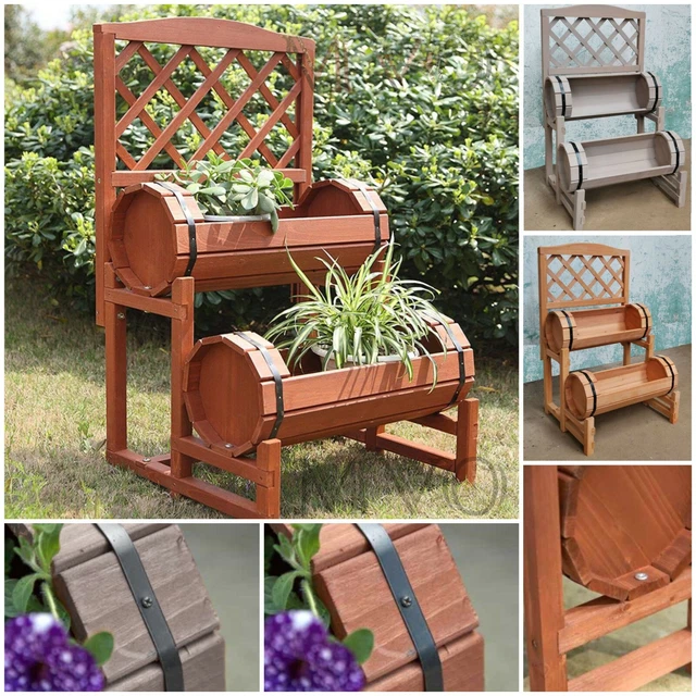 Fioriera in Legno 90x40 Rettangolare Vaso Cassetta da Balcone Giardino