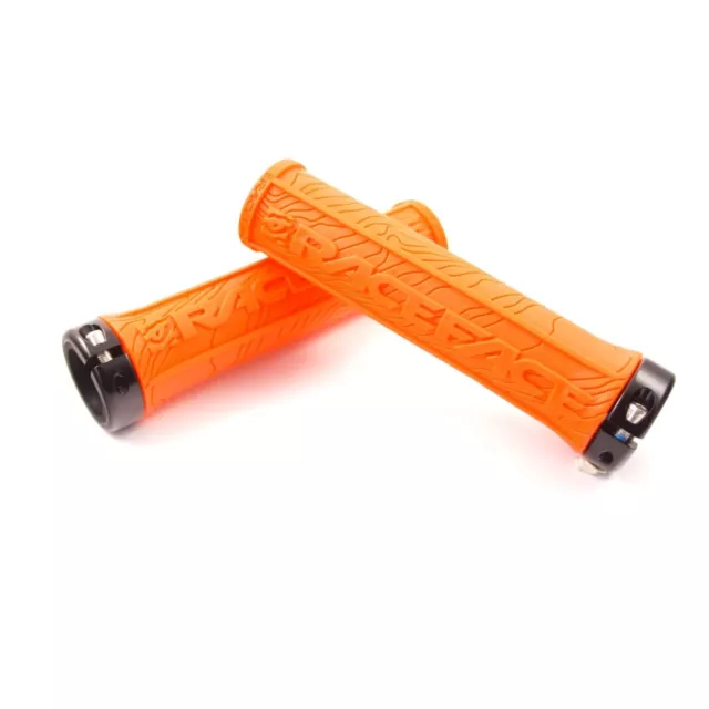 Race Face Half Nelson Lock-On Handlebar  Grip  MTB XC DH Orange-Black 2