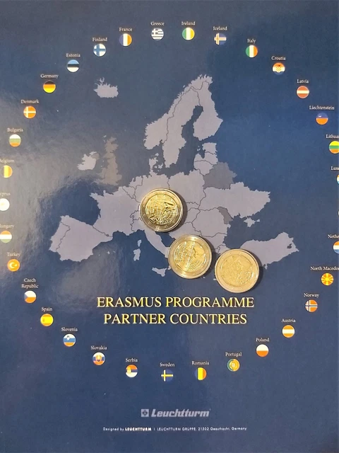  Lot 3pièces Euro Erasmus 2022 Chypre/Grece/Autriche Envoi suivi