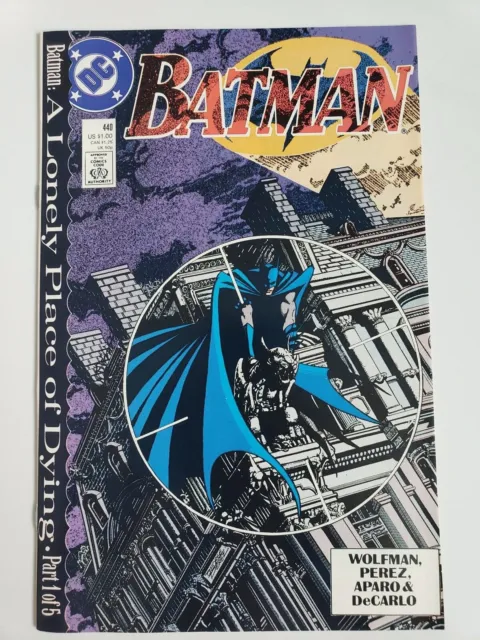 BATMAN #440 (1989) DC COMICS A LONELY PLACE OF DYING Part 1 GEORGE PEREZ COVER