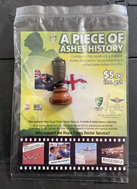 A Piece Of Ashes History - 2006-07 Collectable Ashes Urn Pin Badge
