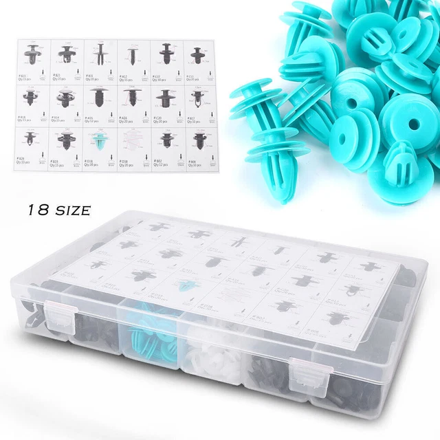 299PCS Body Push Retainer Pin Rivet Fastener Trim Clip Assortment Car Auto