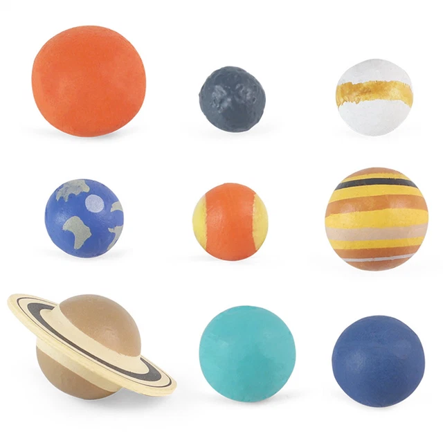 SOLAR SYSTEM NINE Planets Model Science Kit Kids 4 Year Old Board Games ...
