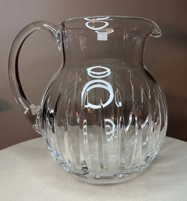 NIB Reed & Barton SOHO Full Lead Crystal 64oz Pitcher BRAND NEW w Box Excellent