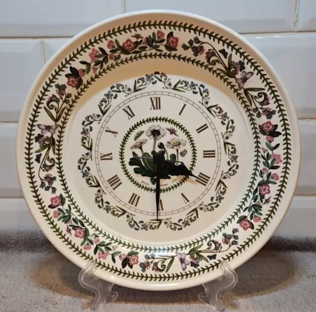 Portmeirion Botanic Garden Bellis Perennis Daisy 10.inch Wall Clock Working