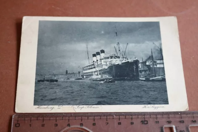 tolle alte Karte - Hamburger Hafen Passagierdampfer Cap Polonio 1925