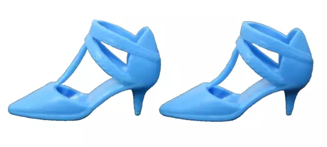 Mattel Muñeca Barbie Fashionista Zapatos Recambio Azul Tira Tacones