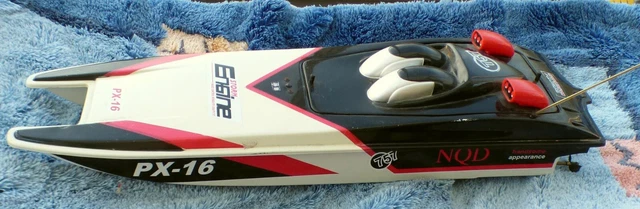 CLIUNT Ferngesteuertes Boot 50km/h - RC Speedboot Mit 2 Batterien Für Kinder & Erwachsene