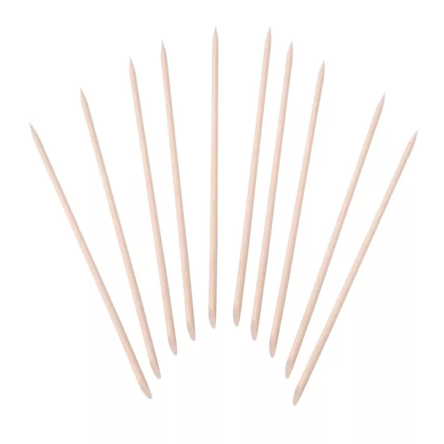 200 Pcs Bamboo Orange Wood Stick Nails Manicure Cuticle Sticks