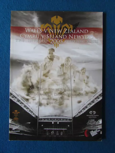 Wales v New Zealand Rugby Union Programme 5/11/05