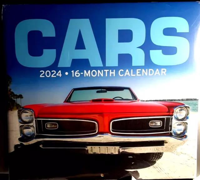 2024 CARS 16 Month Wall Calendar 20" X 11" 3.00 PicClick
