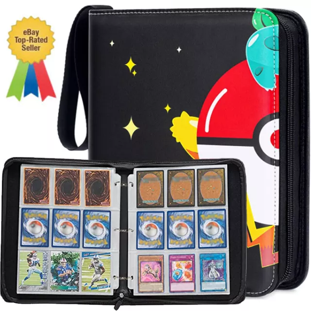 Sammelalbum für 900 Pokemon Karten Portfolio 4-Pocket Sammelkarten Heft Ordner