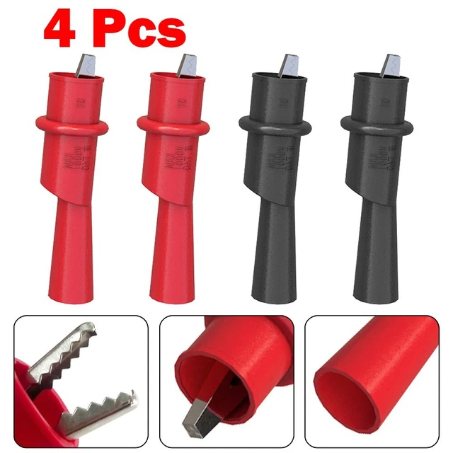 Dimensions Alligator Clip Rouge/Noir 23cm 15cm 0.2mm 4pcs Crocodile Serrage