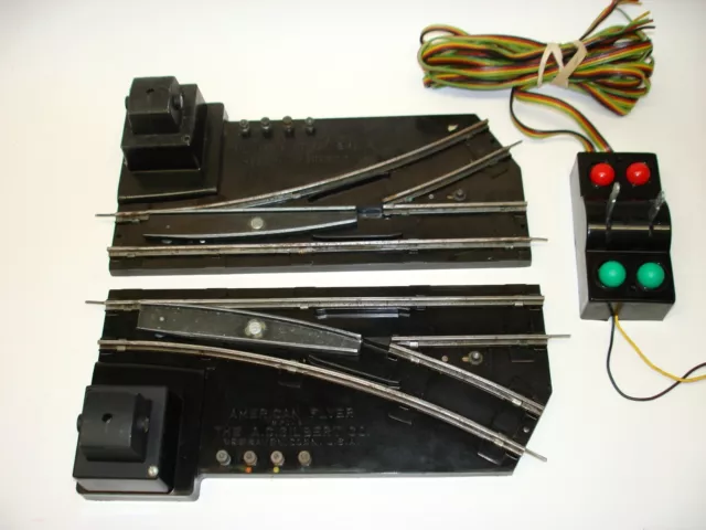 Pair 720A American Flyer Switch Tracks w/ Controller