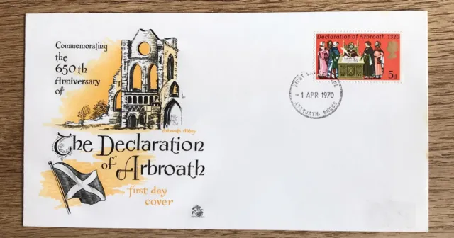 FDC 650  Anniversary of Declaration of Arbroath Arbroath POST MARK. Cat £45..