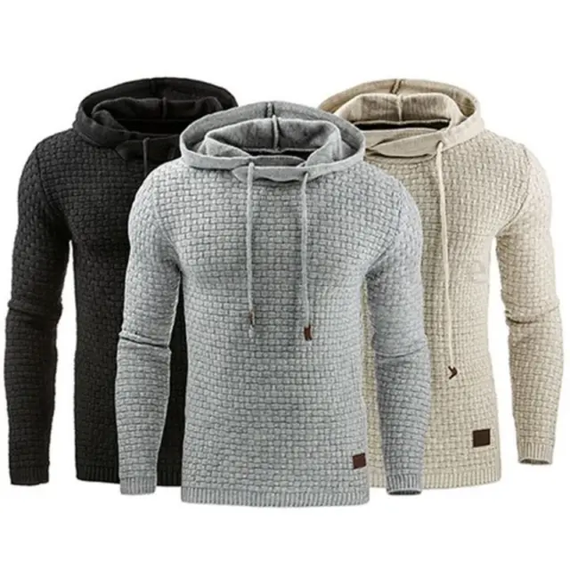 Men’s Long-sleeved Warm Color Hooded Sweatshirt Jacket sweater Jacquard Hoodie