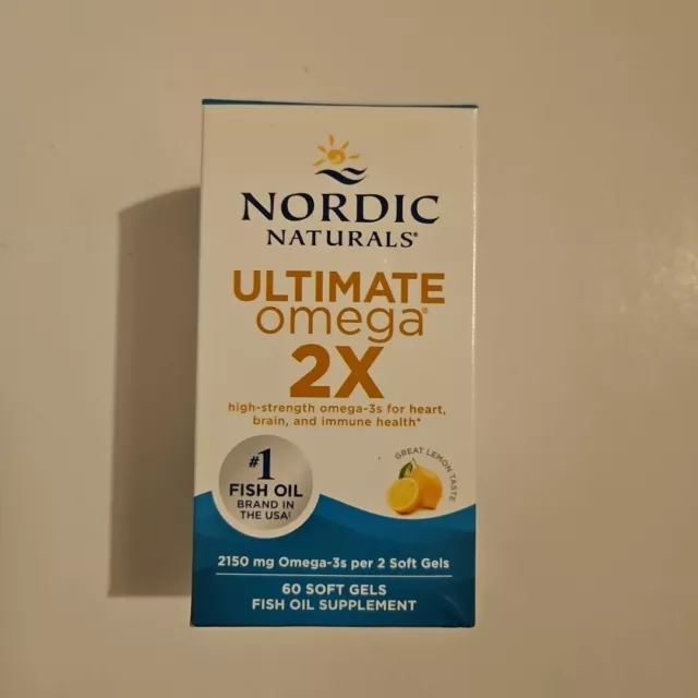 Nordic Naturals Ultimate Omega 2X Lemon 2150mg 60 Softgels Exp 2025+